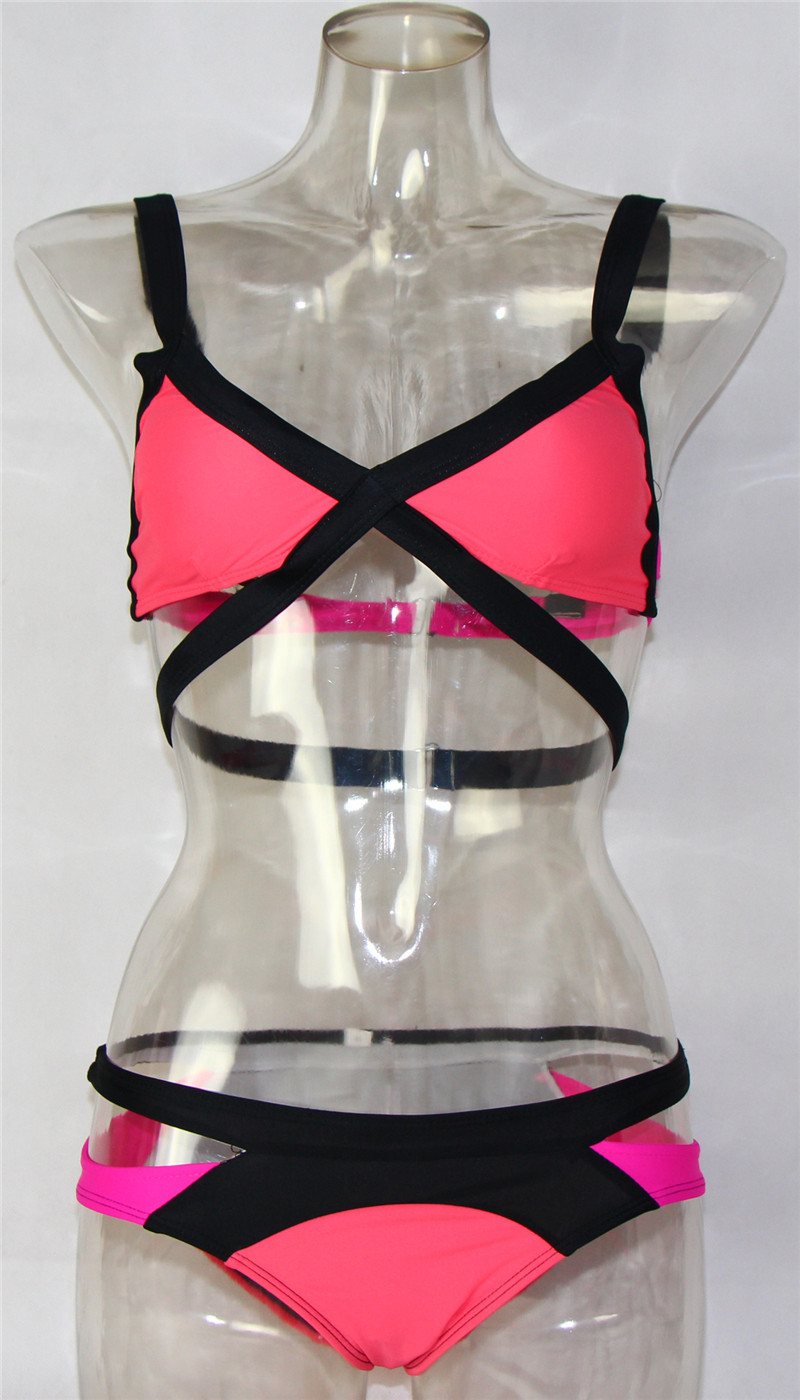 ο  & S ش Ű Ʈ ׿     Ű Ʈ   Ϻ F078/New  Women&s Bandage Bikini Set neon Bathing Suit Swimwear Brazilian Bathing suit